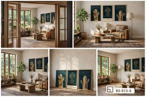 Tranh cây xương rồng - Tuyên ngôn cá tính độc đáo cho không gian nội thất hiện đại. B3 013 A m8 tong hop khong gian trung bay tranh cay xuong rong cao cap xuongtranhcanvas