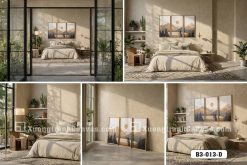 Tranh Canvas Bình Minh Trên Núi Tông Cam Đất Phong Cách Modern Boho Mã-B3-013-D B3 013 D Tranh Canvas Bình Minh Trên Núi Tông Cam Đất Phong Cách Modern Boho m3