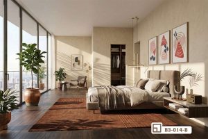 Tranh nghệ thuật trừu tượng - Bứt phá mọi giới hạn thị giác với không gian sống đỉnh cao B3 014 B m4 tranh nghe thuat truu tuong phoi canh phong ngu master am cung xuongtranhcanvas