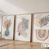 Tranh tối giản hiện đại - Tôn vinh nét đẹp tinh tế cho không gian sống thời thượng B3 016 A m1 tranh toi gian hien dai bo 3 buc treo sat tuong phong khach sang trong xuongtranhcanvas