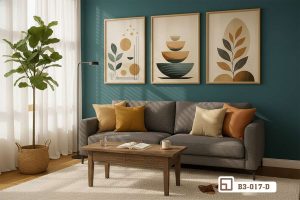 B3 017 D m7 tranh phong cach toi gian goc nhin phong khach ghe sofa xam xuongtranhcanvas