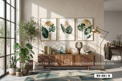 Tranh Canvas Lá Nhiệt Đới Tông Xanh Lá Decor Phòng Ngủ Hiện Đại Mã-B3-021-D B3 021 D Tranh Canvas Lá Nhiệt Đới Tông Xanh Lá Decor Phòng Ngủ Hiện Đại m6