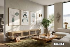 B3 022 A Tranh Canvas Chim Cánh Cụt Thỏ Con Mùa Đông Pastel Cho Phòng Khách m4