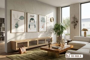 B3 022 A m4 tranh hoat hinh mua dong treo tuong phong khach ngap nang xuongtranhcanvas