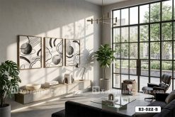 B3 022 B Tranh Canvas Trừu Tượng Trắng Đen Minimalism Scandinavian m4