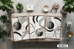 B3 022 B Tranh Canvas Trừu Tượng Trắng Đen Minimalism Scandinavian m5