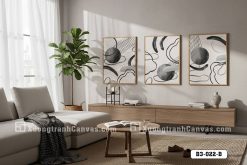 B3 022 B Tranh Canvas Trừu Tượng Trắng Đen Minimalism Scandinavian m6
