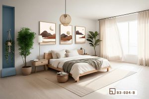 B3 024 B m7 bo tranh hoang hon toi gian goc phong ngu gan cua so thoang xuongtranhcanvas