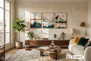B3 024 D m7 tranh phong canh hoang hon sang trong tinh te trang hoang phong khach rong xuongtranhcanvas