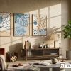 Tranh lá cây hiện đại - Tôn vinh nét đẹp thiên nhiên qua lăng kính nghệ thuật độc bản B3 026 A m1 tranh la cay hien dai tone xanh phoi vang kim treo phong khach xuongtranhcanvas