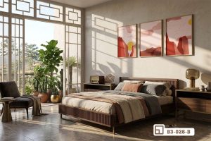 Tranh phong cảnh hoàng hôn - Khoảnh khắc giao mùa chạm đến những rung cảm sâu kín B3 026 B m4 tranh phong canh hoang hon phong ngu phong cach mo xuongtranhcanvas