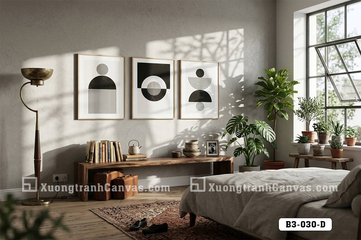 B3 030 D Tranh Canvas Hình Khối Tối Giản Tông Đen Trắng Phong Cách Minimalism m7 B3 030 D Tranh Canvas Hình Khối Tối Giản Tông Đen Trắng Phong Cách Minimalism m7