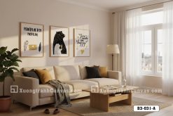 Tranh Canvas Gấu Bắc Âu Nghệ Thuật Tông Đen Vàng Hiện Đại Sang Trọng Mã-B3-031-A B3 031 A Tranh Canvas Gấu Bắc Âu Nghệ Thuật Tông Đen Vàng Hiện Đại Sang Trọng m4
