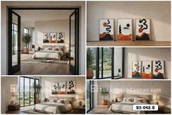 Tranh Canvas Nghệ Thuật Trừu Tượng Tối Giản Cam Đen Hiện Đại Mã-B3-042-B B3 042 B Tranh Canvas Nghệ Thuật Trừu Tượng Tối Giản Cam Đen Hiện Đại m3