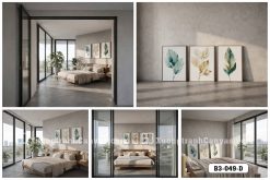 B3 049 D Tranh Canvas Trừu Tượng Line Art Tối Giản Thanh Lịch m3