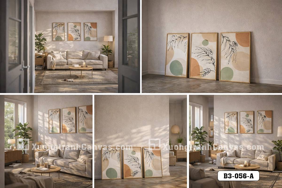 Tranh Canvas Nghệ Thuật Sắc Thu Tối Giản-Điểm Chạm Của Sự Bình Yên