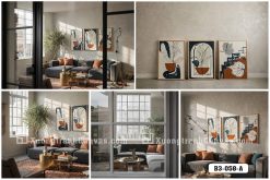 B3 058 A Tranh Canvas Trừu Tượng Thực Vật Đương Đại Bản Giao Hưởng Màu Sắc m3