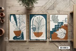 B3 058 A Tranh Canvas Trừu Tượng Thực Vật Đương Đại Bản Giao Hưởng Màu Sắc m5
