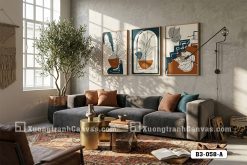B3 058 A Tranh Canvas Trừu Tượng Thực Vật Đương Đại Bản Giao Hưởng Màu Sắc m6
