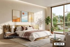 B3 063 B Tranh Canvas Trừu Tượng Nhật Nguyệt Tông Màu Vintage m2