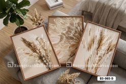 Bộ Tranh Canvas Thực Vật Màu Be-Tuyệt Tác Tối Giản Cho Phòng Ngủ Mã-B3-065-D B3 065 D Bộ Tranh Canvas Thực Vật Màu Be Tuyệt Tác Tối Giản Cho Phòng Ngủ m5