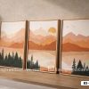 Tranh Canvas Phong Cảnh Núi Rừng Tông Cam Ấm Hiện Đại Sang Trọng Mã-B3-066-D B3 066 D Tranh Canvas Phong Cảnh Núi Rừng Tông Cam Ấm Hiện Đại Sang Trọng m1