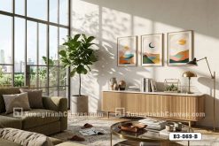 B3 069 B Tranh Canvas Mặt Trời Và Mặt Trăng Nghệ Thuật Trừu Tượng Tối Giản m6