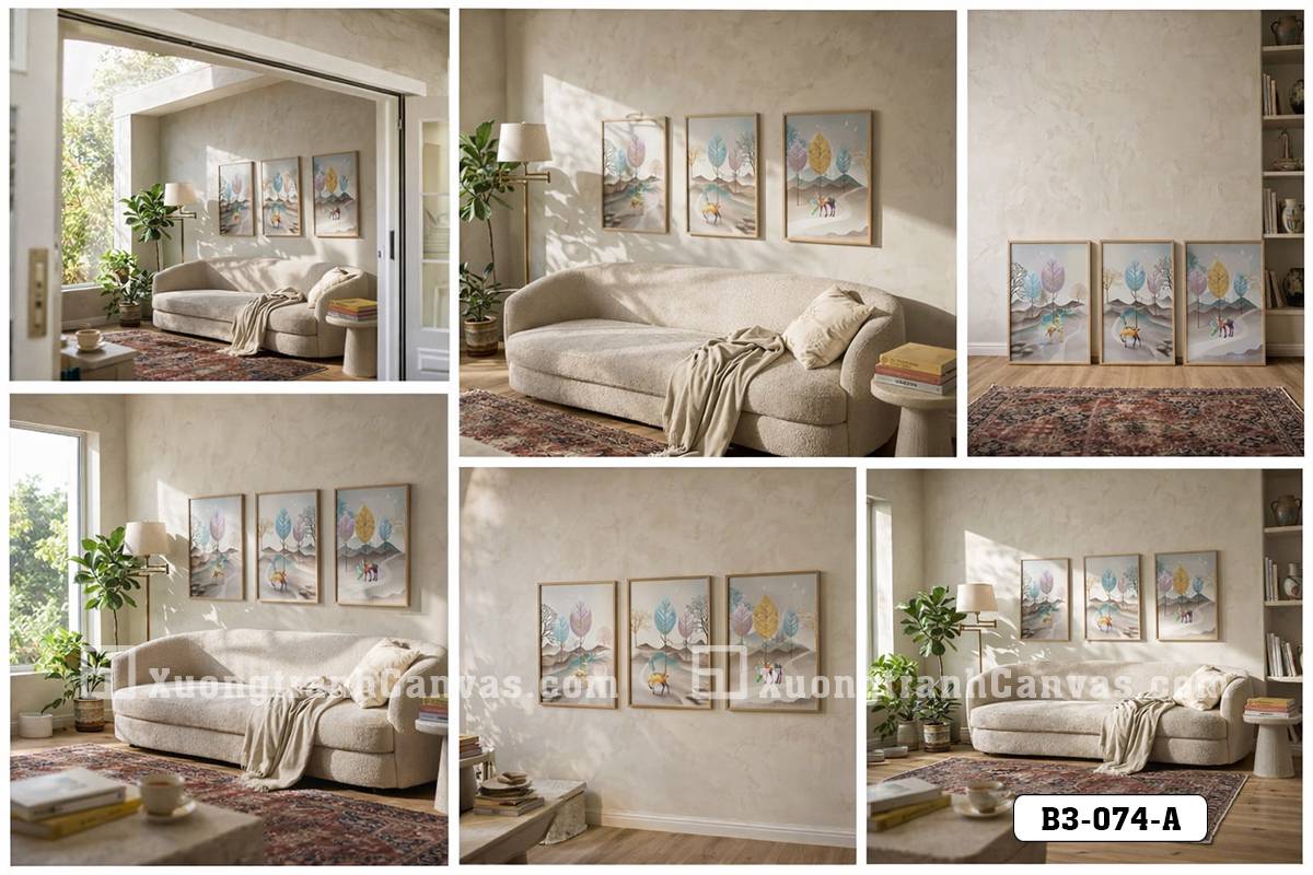 Tranh Canvas Khu Rừng Cổ Tích-Nghệ Thuật Phối Màu Ấn Tượng