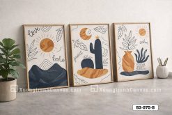 Tranh Canvas Boho Thiên Nhiên Tông Màu Đất-Bộ 3 Bức Nghệ Thuật Mã-B3-075-B B3 075 B Tranh Canvas Boho Thiên Nhiên Tông Màu Đất Bộ 3 Bức Nghệ Thuật m5