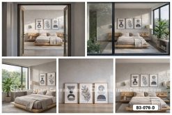 Tranh Canvas Trừu Tượng Zen Japandi Tông Đen Trắng Tối Giản Mã-B3-076-D B3 076 D Tranh Canvas Trừu Tượng Zen Japandi Tông Đen Trắng Tối Giản m3