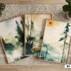 Tranh Canvas Rừng Thông Sương Mù Xanh Sage Modern Minimalism Mã-B3-082-D B3 082 D Tranh Canvas Rừng Thông Sương Mù Xanh Sage Modern Minimalism m1