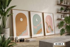 B3 086 B Tranh Canvas Cung Vòm Nghệ Thuật Pastel Hiện Đại Trang Trí Phòng Ngủ m1