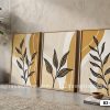 Tranh Canvas Họa Tiết Lá Vàng Đất Sang Trọng Hiện Đại Mã-B3-089-D B3 089 D Tranh Canvas Họa Tiết Lá Vàng Đất Sang Trọng Hiện Đại m1
