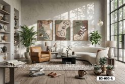 Tranh Canvas Nghệ Thuật Line Art Mặt Người Tông Xanh Rêu Cam Đất Hiện Đại Mã-B3-090-A B3 090 A Tranh Canvas Nghệ Thuật Line Art Mặt Người Tông Xanh Rêu Cam Đất Hiện Đại m7