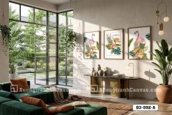 Bộ Tranh Canvas Hồng Hạc Nhiệt Đới Sắc Màu Rực Rỡ Đẳng Cấp Mã-B3-092-A B3 092 A Bộ Tranh Canvas Hồng Hạc Nhiệt Đới Sắc Màu Rực Rỡ Đẳng Cấp m6