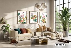 Bộ Tranh Canvas Hồng Hạc Nhiệt Đới Sắc Màu Rực Rỡ Đẳng Cấp Mã-B3-092-A B3 092 A Bộ Tranh Canvas Hồng Hạc Nhiệt Đới Sắc Màu Rực Rỡ Đẳng Cấp m7