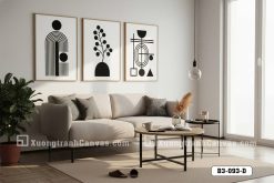 Bộ Tranh Canvas Đen Trắng Hình Học Tối Giản Nâng Tầm Không Gian Mã-B3-093-D B3 093 D Bộ Tranh Canvas Đen Trắng Hình Học Tối Giản Nâng Tầm Không Gian m6