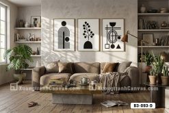 Bộ Tranh Canvas Đen Trắng Hình Học Tối Giản Nâng Tầm Không Gian Mã-B3-093-D B3 093 D Bộ Tranh Canvas Đen Trắng Hình Học Tối Giản Nâng Tầm Không Gian m7