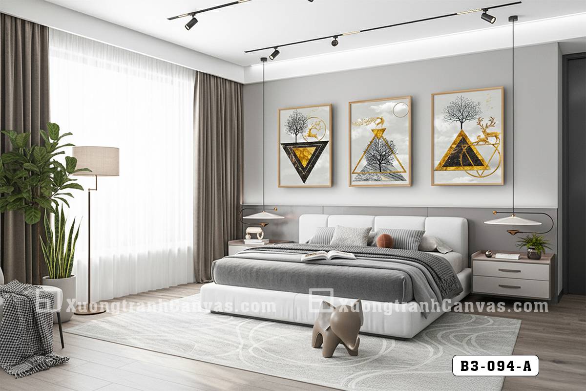 B3 094 A Tranh Canvas Bộ Ba Hươu Vàng Và Hình Khối Trừu Tượng Phong Cách Neo Classic m7 B3 094 A Tranh Canvas Bộ Ba Hươu Vàng Và Hình Khối Trừu Tượng Phong Cách Neo Classic m7
