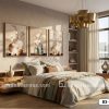 B3 097 A Tranh Canvas Hoa Mộc Lan Và Bình Gốm Cổ Điển Tông Be m1