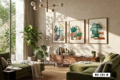 Tranh Canvas Bộ 3 Tranh Cây Cảnh Bình Gốm Tông Màu Pastel Decor Mã-B3-101-B B3 101 B Tranh Canvas Bộ 3 Tranh Cây Cảnh Bình Gốm Tông Màu Pastel Decor m7