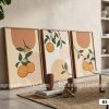 Tranh Canvas Tĩnh Vật Trái Cam Phong Cách Mid-Century Boho Mã-B3-107-B B3 107 B Tranh Canvas Tĩnh Vật Trái Cam Phong Cách Mid Century Boho m1