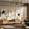 B3 113 A Tranh Canvas Nghệ Thuật Trừu Tượng Tối Giản Brushstroke Modern m1