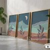 B3 113 B Bộ 3 Tranh Canvas Phong Cảnh Đêm Tĩnh Lặng Nghệ Thuật Hiện Đại m1
