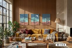 B3 113 B Bộ 3 Tranh Canvas Phong Cảnh Đêm Tĩnh Lặng Nghệ Thuật Hiện Đại m7