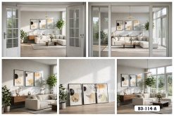B3 114 A Tranh Canvas Nghệ Thuật Trừu Tượng Tông Màu Beige Ấm Áp Hiện Đại m3