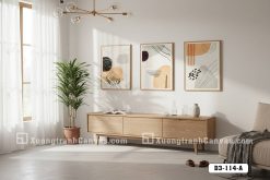 B3 114 A Tranh Canvas Nghệ Thuật Trừu Tượng Tông Màu Beige Ấm Áp Hiện Đại m6