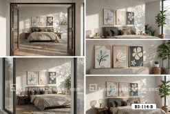 Tranh Canvas Nghệ Thuật Trừu Tượng Hoa Lá Tối Giản Tông Màu Pastel Modern Mã-B3-114-B B3 114 B Tranh Canvas Nghệ Thuật Trừu Tượng Hoa Lá Tối Giản Tông Màu Pastel Modern m3