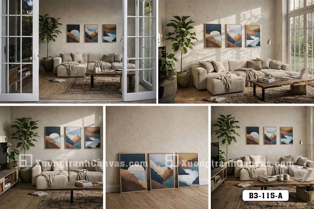 Tranh Canvas Phong Cảnh Trừu Tượng Tông Màu Earth Tone Tinh Tế