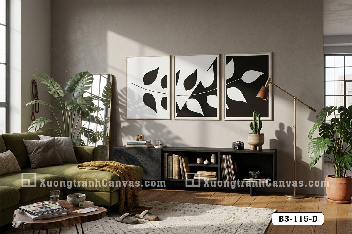 B3 115 D Tranh Canvas Nghệ Thuật Tối Giản Minimalist Lá Cọ Đen Trắng Hiện Đại m7 B3 115 D Tranh Canvas Nghệ Thuật Tối Giản Minimalist Lá Cọ Đen Trắng Hiện Đại m7